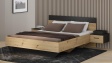 Спалня с нощни шкафчета 160/200 Мониса с включен матрак Sleep Nuvia 160/200 дъб артисан с черно - изглед 1