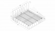 Тапицирана спалня 180/200 Алейна с включен матрак Sleep Nuvia 180/200 сив - изглед 5
