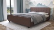 Тапицирана спалня 160/200 Анаса с включен матрак Sleep Nuvia 160/200 кафяв - изглед 1 - МебелМаг Тапицирана спалня 160/200 Анаса с включен матрак Sleep Nuvia 160/200 кафяв - изглед 1