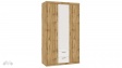 Гардероб Моник трикрилни златен дъб с бяло - изглед 2