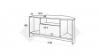 ТВ шкаф Блейк бял гланц - изглед 2