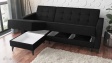 Ъглов диван Амалия универсален ъгъл черен - изглед 6