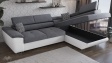 Ъглов диван Едуард с посока сив с бяло - изглед 3