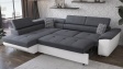 Ъглов диван Едуард с посока сив с бяло - изглед 4
