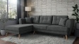 Ъглов диван Марлен с посока графит - изглед 1