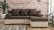 Ъглов диван Селин кафяв със светло кафяво - изглед 3 - МебелМаг Ъглов диван Селин кафяв със светло кафяво - изглед 3