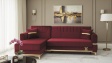 Ъглов диван Верино универсален ъгъл червен - изглед 2