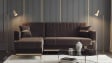 Ъглов диван Верино универсален ъгъл кафяв - изглед 2