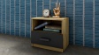 Нощен шкаф Малена светъл вотан с антрацит - изглед 1 - МебелМаг Нощен шкаф Малена светъл вотан с антрацит - изглед 1
