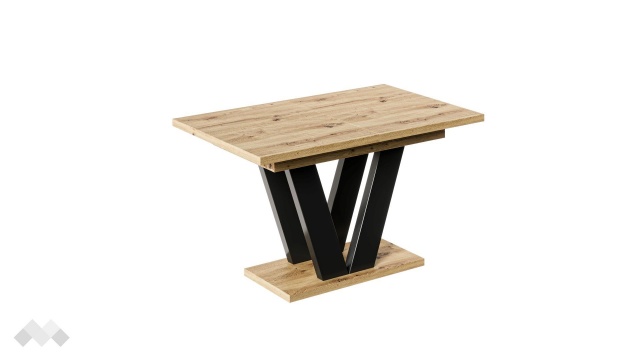 Трапезна маса Лареа разтегателни дъб артисан с черно