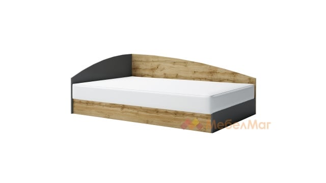 Легло Галати с включен матрак Бонел 120/190 дъб вотан светъл с антрацит