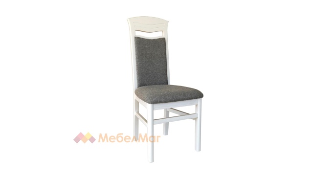 Трапезен стол Грета сив с бяло