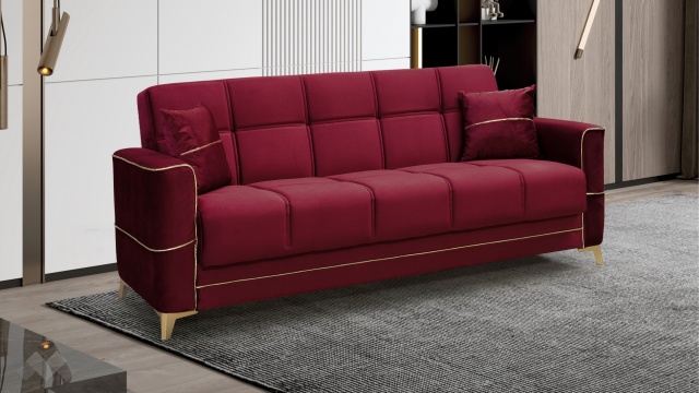 Диван Астон триместни бордо