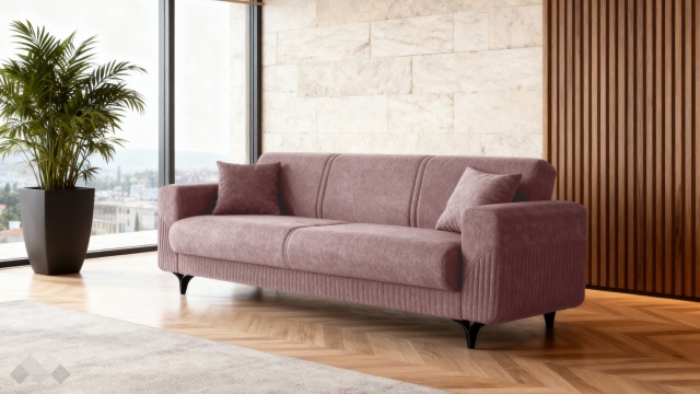 Диван Атон триместни лилав