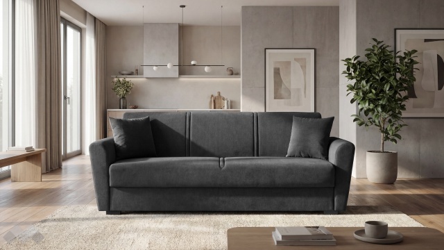 Диван Фокс триместни сив