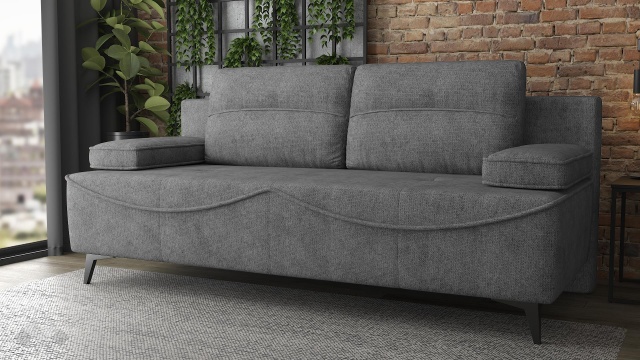 Диван Гретан триместни сив