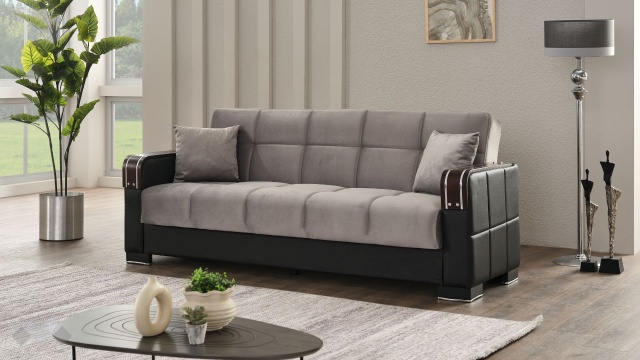 Диван Малатия триместни сив