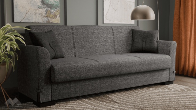 Диван Флоранс триместни сив