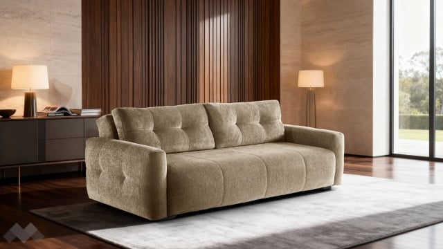 Диван Ролин Покет триместни кафяв