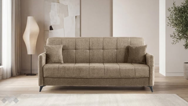 Диван Санти триместни кафяв