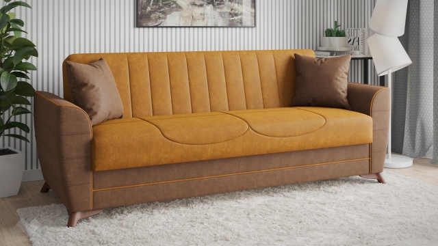 Диван Ялта триместни горчица