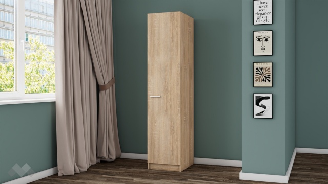 Гардероб Арго еднокрилни дъб сонома - МебелМаг Гардероб Арго еднокрилни дъб сонома