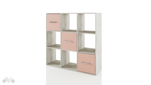 Етажерка Бретани дъб пиемона с розова праскова