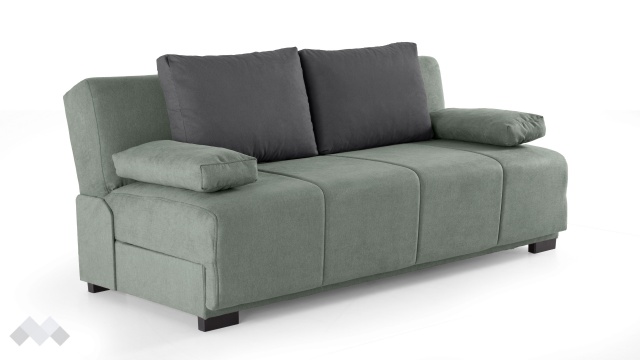 Клик-клак канапе Бостън триместни зелен