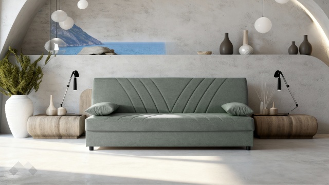 Клик-клак канапе Фиджи триместни зелен