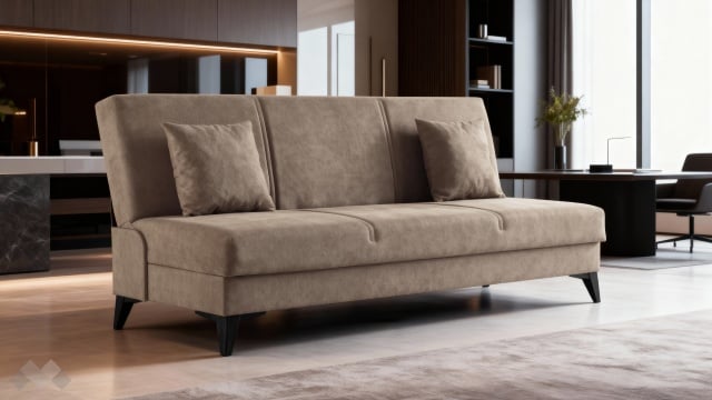 Клик-клак канапе Мерит триместни кафяв