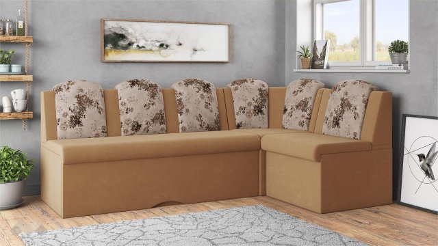 Кухненски ъгъл Гери универсален ъгъл светло кафяво