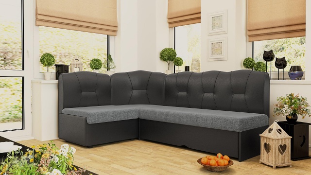 сив с черна кожа