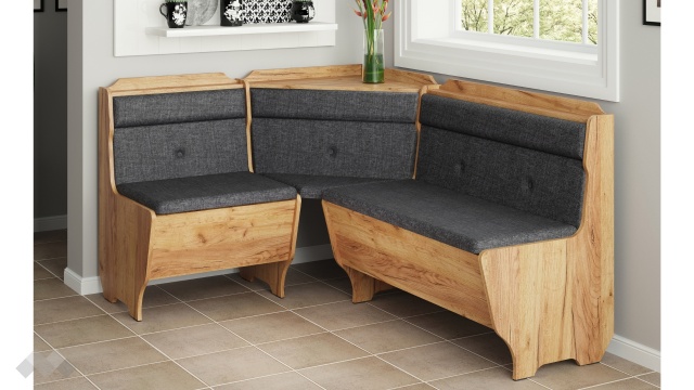 Кухненски ъгъл Волос универсален ъгъл златен дъб с антрацит