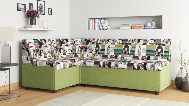 Кухненски ъгъл Ясен универсален ъгъл зелен