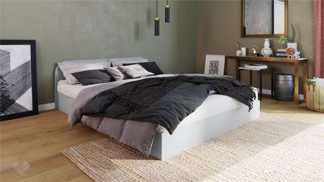 Легло 144/190 Скай с включен матрак Бонел 144/190 нардо сив - МебелМаг Легло 144/190 Скай с включен матрак Бонел 144/190 нардо сив