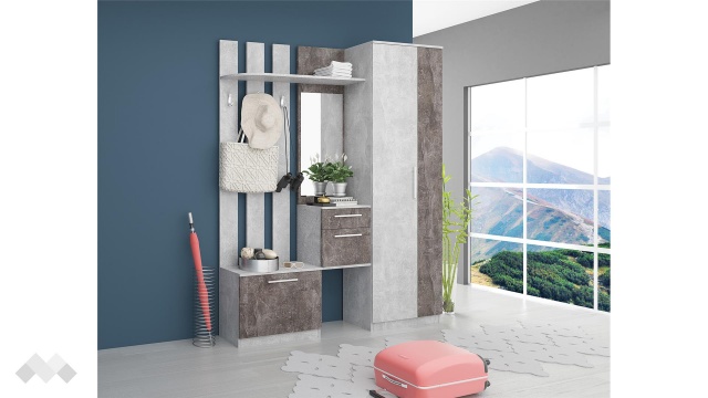 Портманто Салвадор ателие лайт с ателие дарк - МебелМаг Портманто Салвадор ателие лайт с ателие дарк