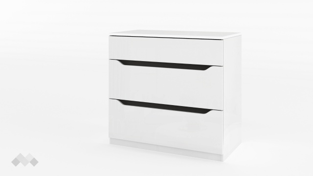 Скрин Аляска бяло гланц с графит