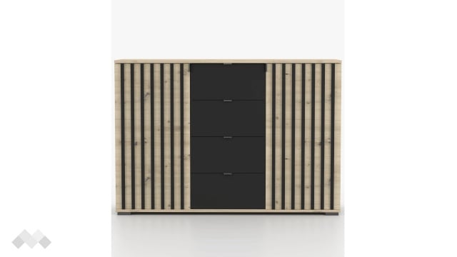 Скрин Верона дъб артисан с тъмен норвежки бор - МебелМаг Скрин Верона дъб артисан с тъмен норвежки бор