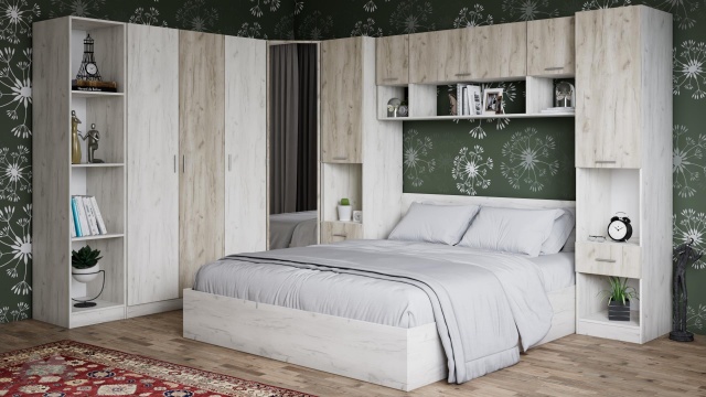 Спален комплект Адам А3 дъб крафт бял