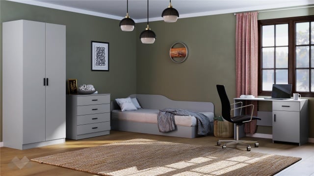 Спален комплект Скай К1 нардо сив - МебелМаг Спален комплект Скай К1 нардо сив