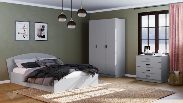 Спален комплект Скай K3 нардо сив - МебелМаг Спален комплект Скай K3 нардо сив