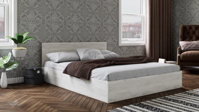 Спалня Адам с включен матрак Бонел 160/200 дъб крафт бял