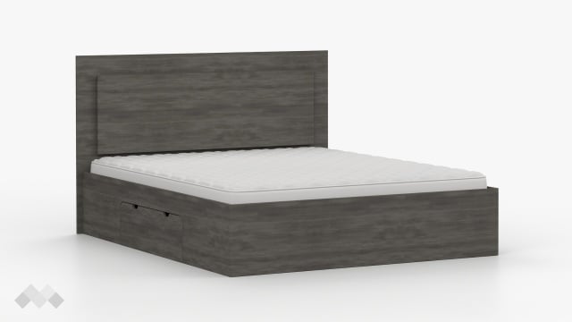 Спалня 160/200 Латте с включен матрак Бонел 160/200 тъмен норвежки бор - МебелМаг Спалня 160/200 Латте с включен матрак Бонел 160/200 тъмен норвежки бор