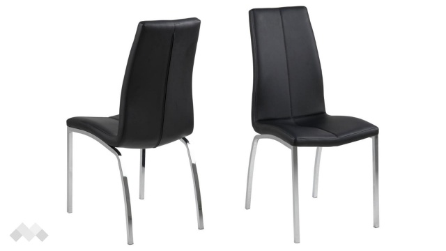 черен с хромирана основа