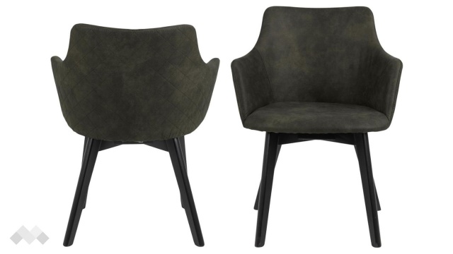 Трапезен стол Бенавио маслено зелен