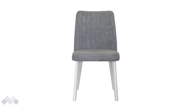 Трапезен стол Клариса сив с бяло - МебелМаг Трапезен стол Клариса сив с бяло