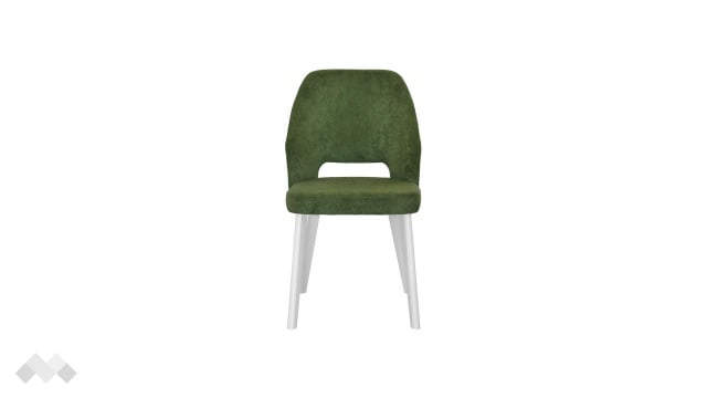 Трапезен стол Луна зелен с бяло - МебелМаг Трапезен стол Луна зелен с бяло