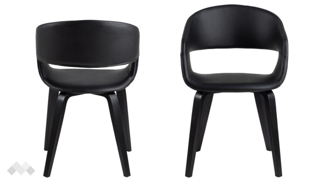 Трапезен стол Новелия черен - МебелМаг Трапезен стол Новелия черен