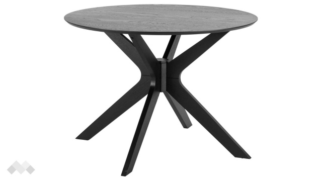 Трапезна маса Дънкан неразтегателни дъб черен мат