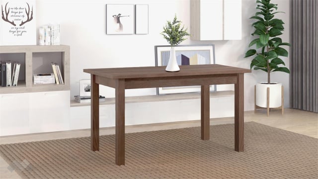 Трапезна маса Нати L разтегателни орех - МебелМаг Трапезна маса Нати L разтегателни орех